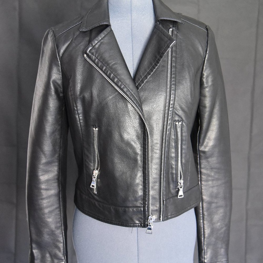 Express Faux Leather Moto Jacket - Size Small